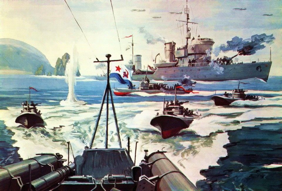 Дальневосточный театр действий Второй мировой войны, Краснознамённый Тихоокеанский флот во время освобождения Сахалина от японских оккупантов…